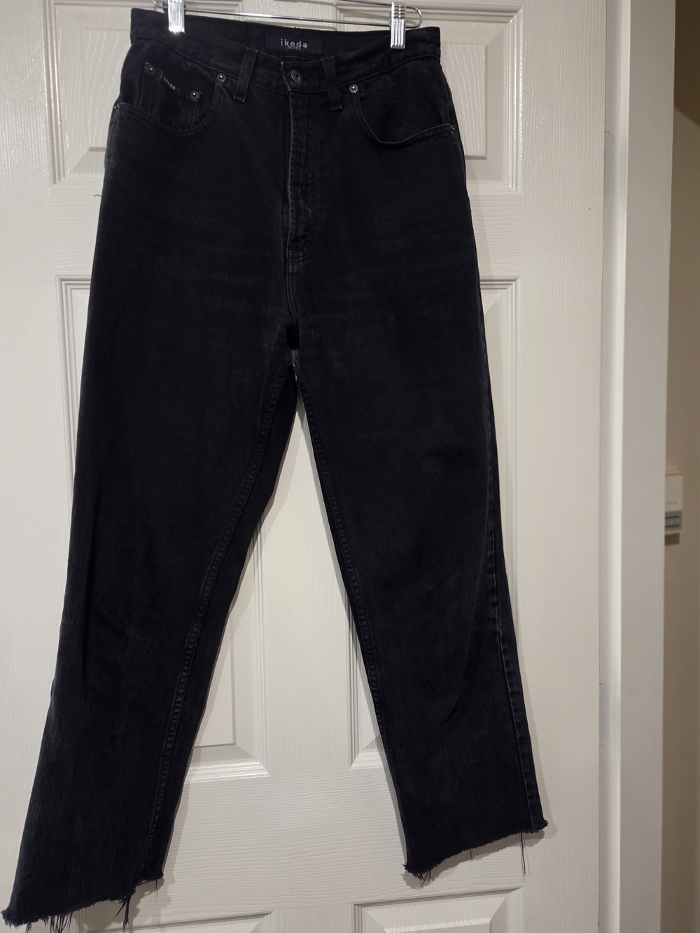 Vintage Ikeda Jeans Black High Rise Straight Leg Jeans Size 29 Made in Canada